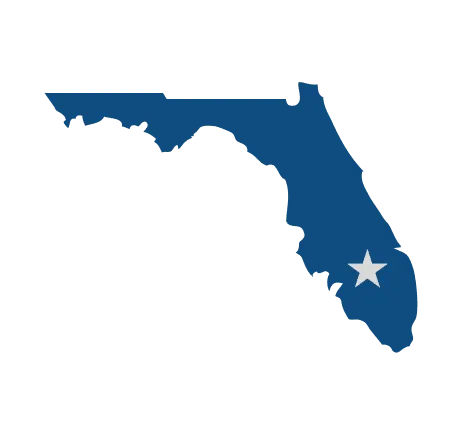 Map of Florida marking the Bonita Springs office